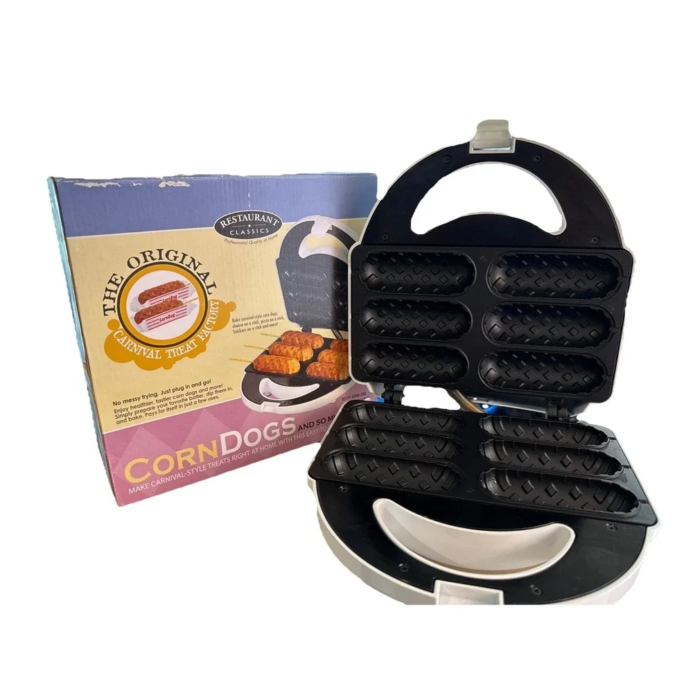 Corn Dog Waffle Maker The Original Carnival‎ Treat Factory No-Fry Snack Machine